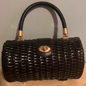 Pinup Couture Black Wicker Purse